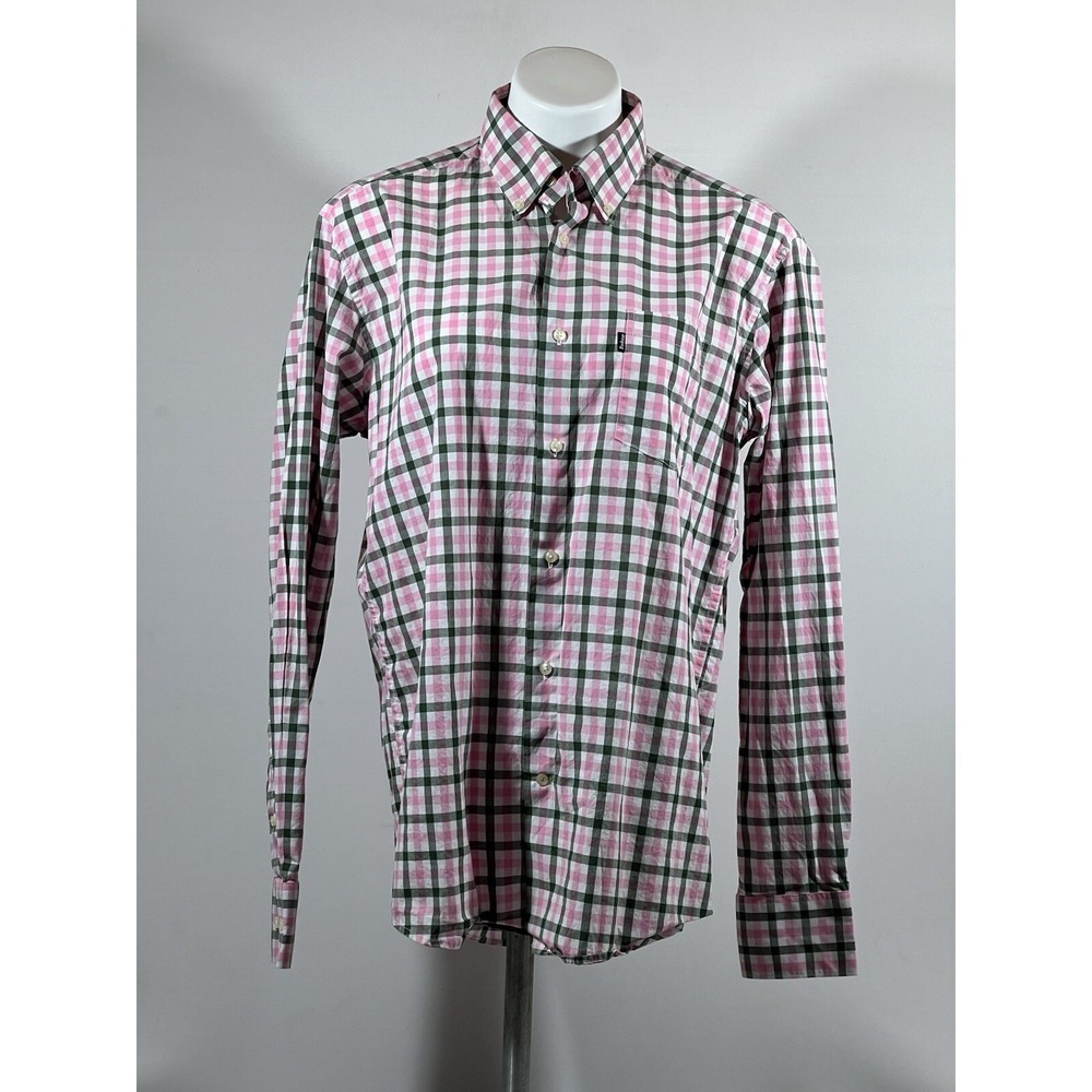 Barbour Plaid Shirt Womens M Classic‎ Button Down Preppy
